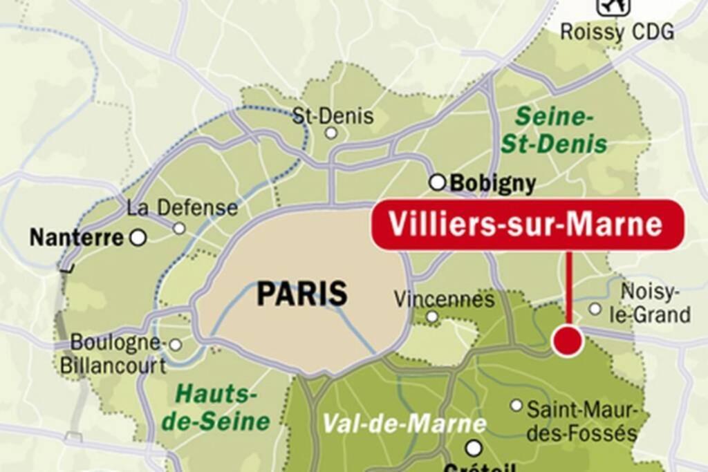 Logement Cosy Proche Paris Et Disneyland Villiers sur Marne Bagian luar foto